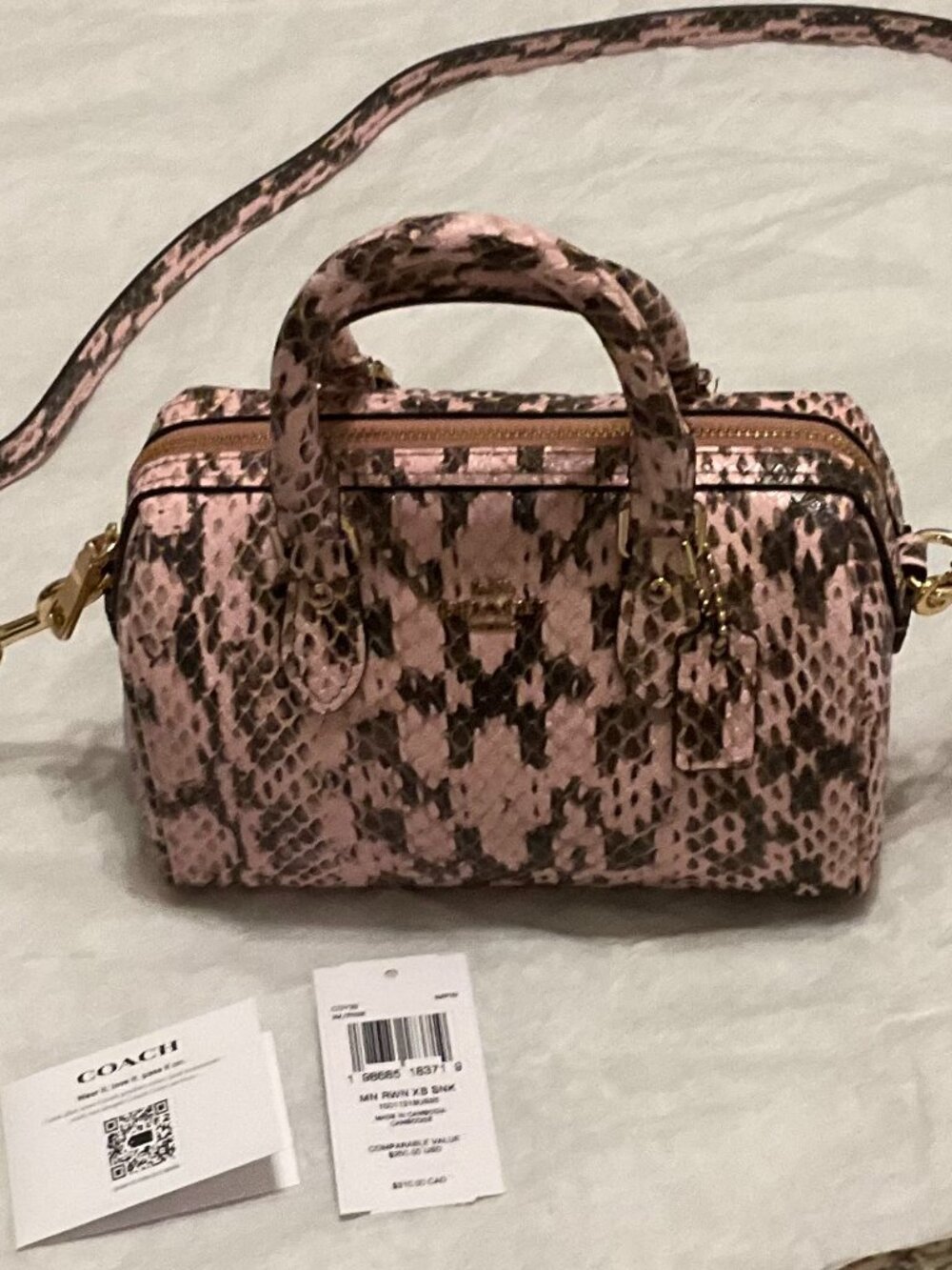 COACH MINI ROWAN CROSSBODY BAG GOLD/PINK  CDY32. Style Number CDY32.